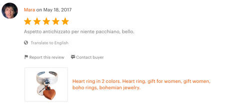 customer review about maiden-art jewelry