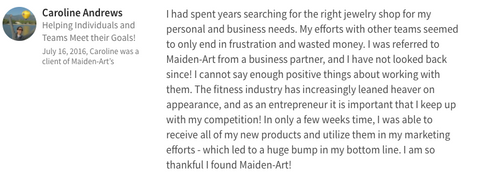 Customer review maidenart jewelry