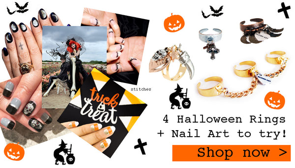 Halloween Rings + Nail Art