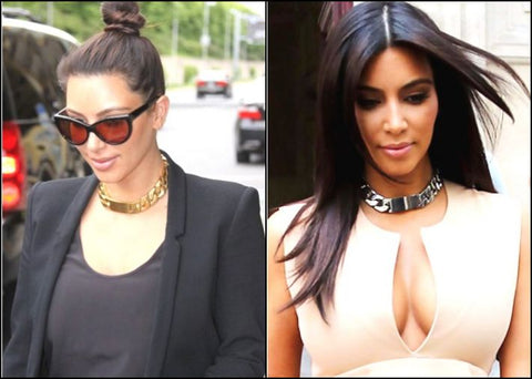 Kim Kardashian with chocker necklace
