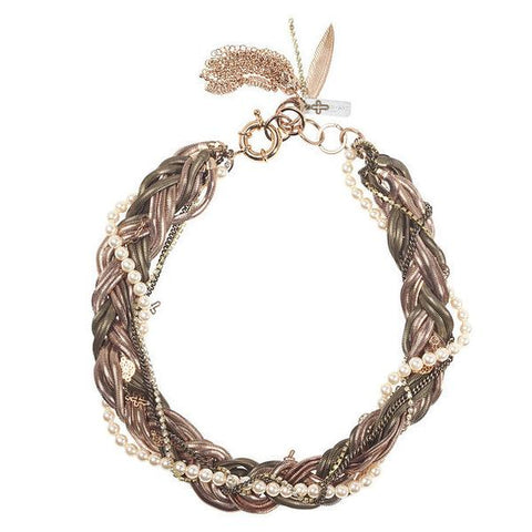 Rose gold, bronze necklace for warm skin tone