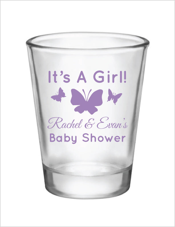 Butterfly Baby Shower Favors Baby Shower Shot Glasses Its A Girl