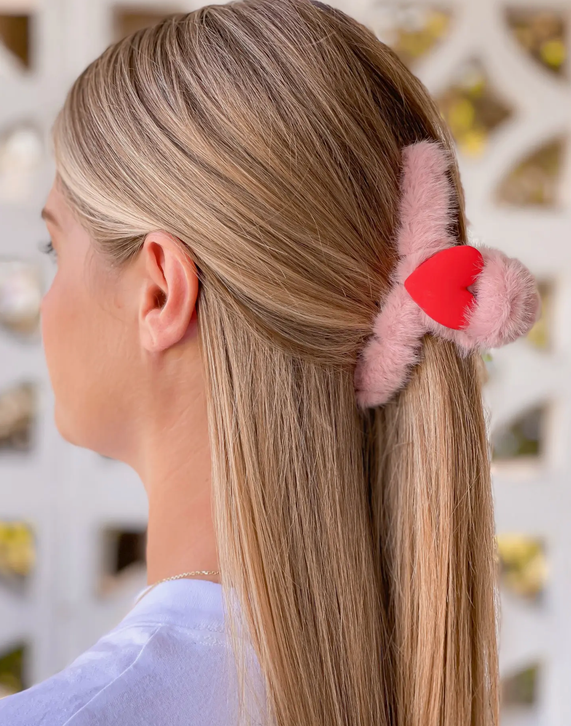 Fluffy Heart Claw Hair Clip – ART Cloth + Craft