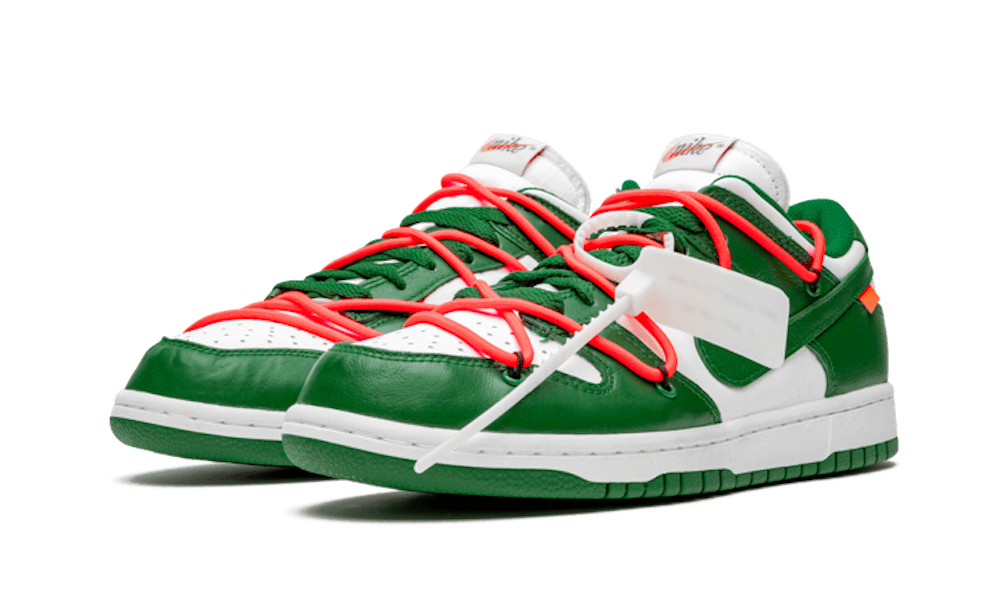 off white dunk low pine green