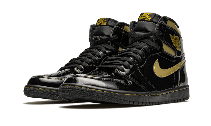 jordan retro 1 high black and yellow