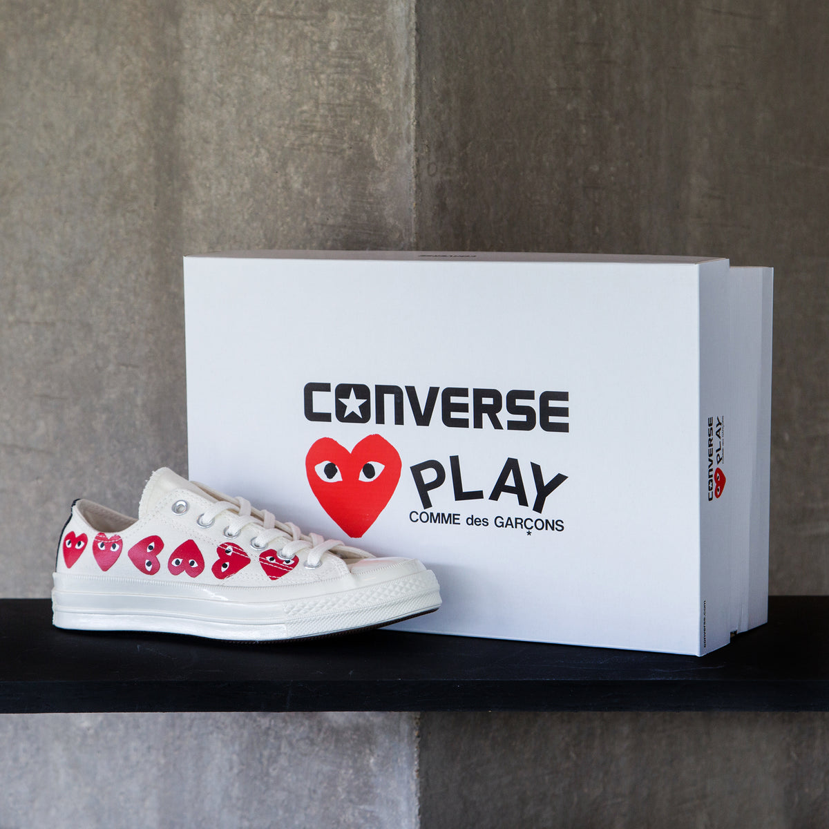 cdg white low top