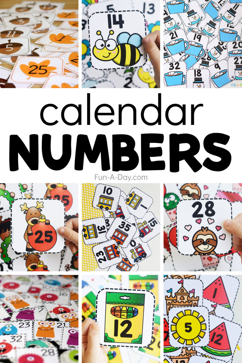 Calendar Numbers for the Whole Year Idiom Studio