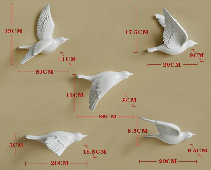 Wall-Mount Bird Sizes