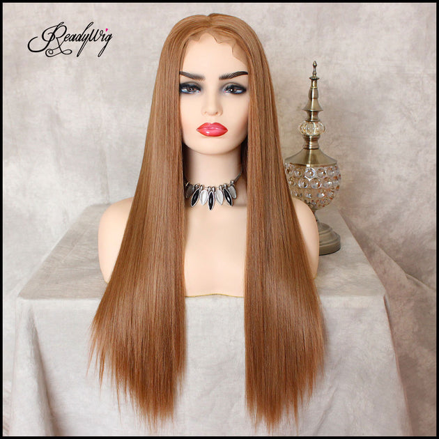 Strawberry Blonde Silky Straight 13 6 Lace Front Wig Readywig
