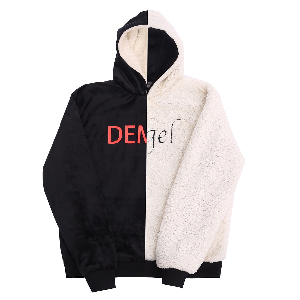 angel and demon split hoodie