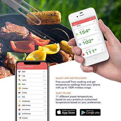 Smart wireless bbq thermometer grill 5.0 user