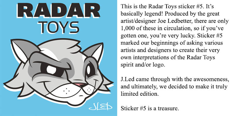 Joe Ledbetter Radar Toys Sticker #5 