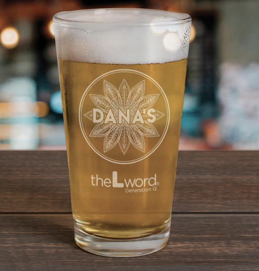 The L Word Generation Q Dana S Bar Logo 16 Oz Laser Engraved Pint Gla Showtime