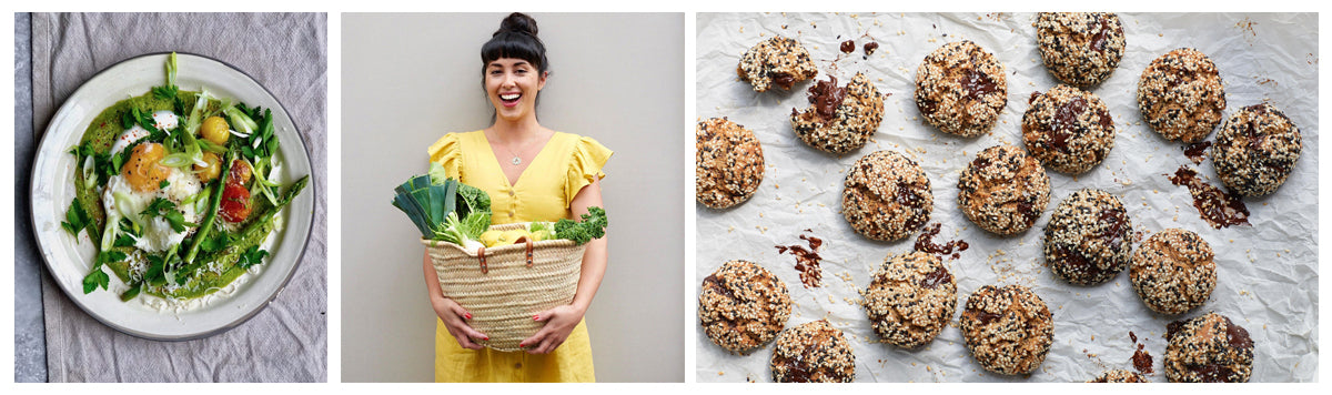 Tahini Choc Chip Cookies and Spinach Pancakes by Melissa Hemsley