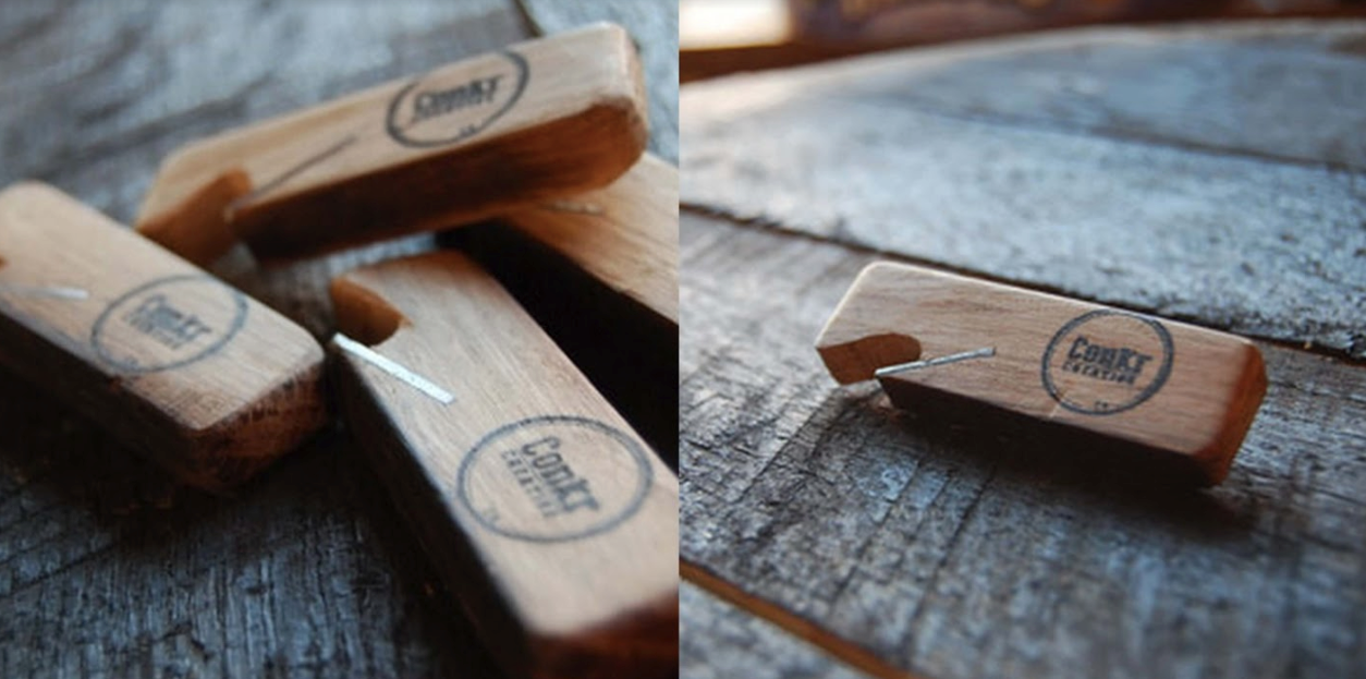 Irish Whiskey Barrel Oak Bottle Openers