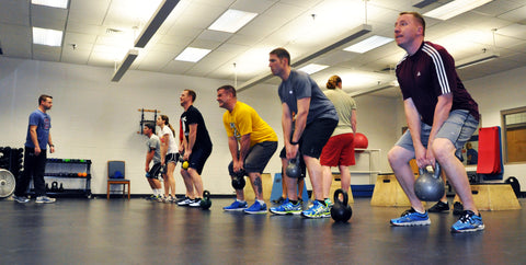 people training at box