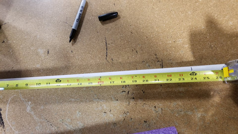 measuring PVC pipe
