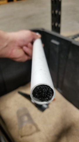 pvc pipe end with sand