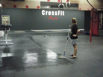 mopping crossfit box