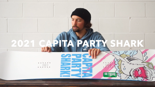 2021 Capita Party Shark Snowboard Review by welcomewakensnow.com.au