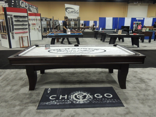 olhausen chicago pool table with modern rails