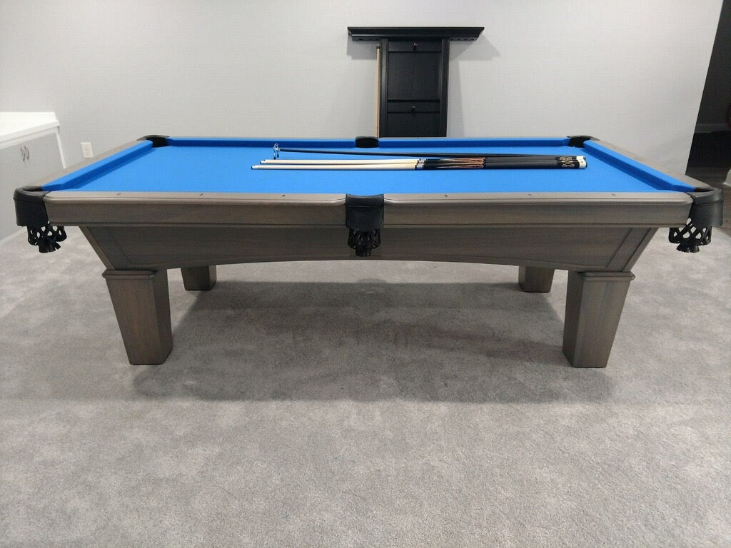 olhausen grace pool table matte fossil grey side