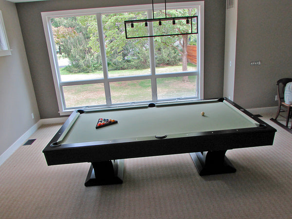 olhausen alexandria pool table top view black lacquer