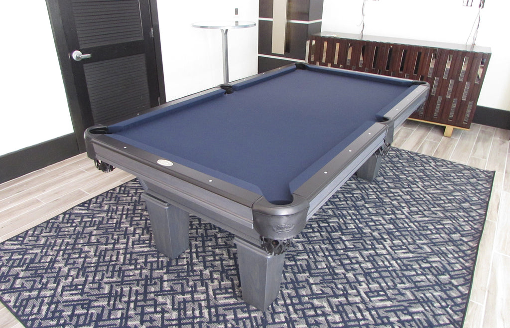 olhausen classic pool table matte graphite side view