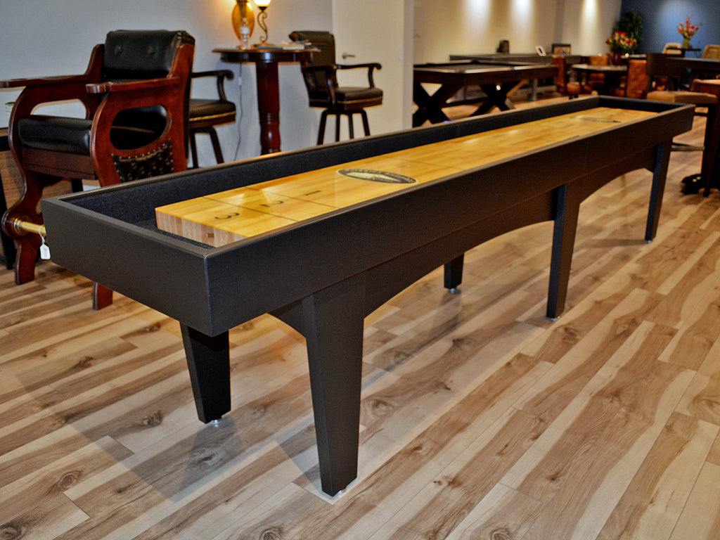olhausen shuffleboard table black lacquer