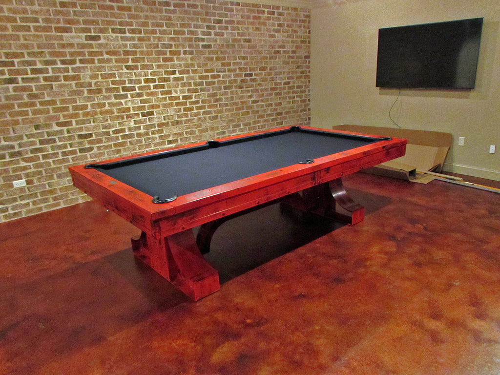 plank and hide rexx pool table red room