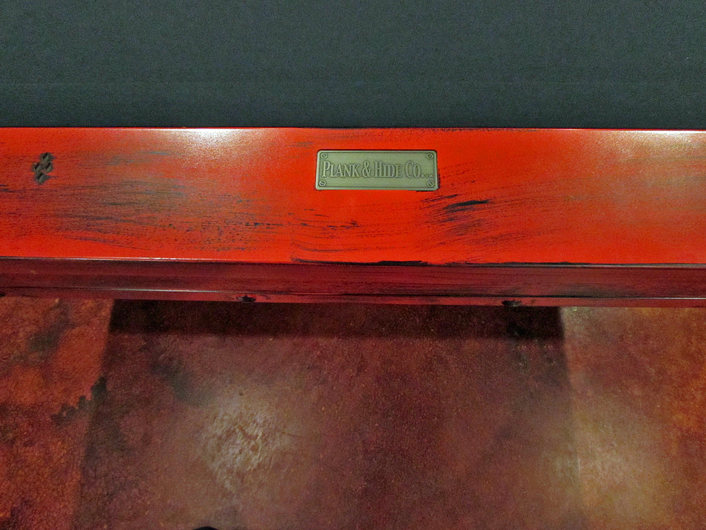 plank and hide rexx pool table red rail detail