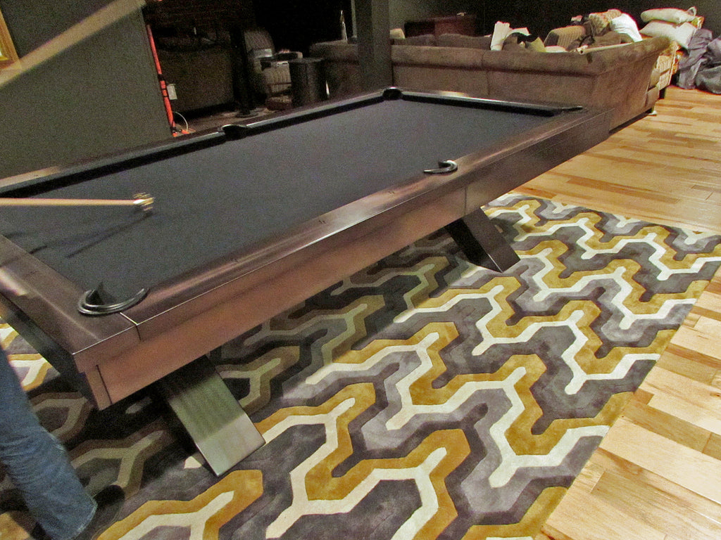 plank and hide vox pool table grey with black cloth