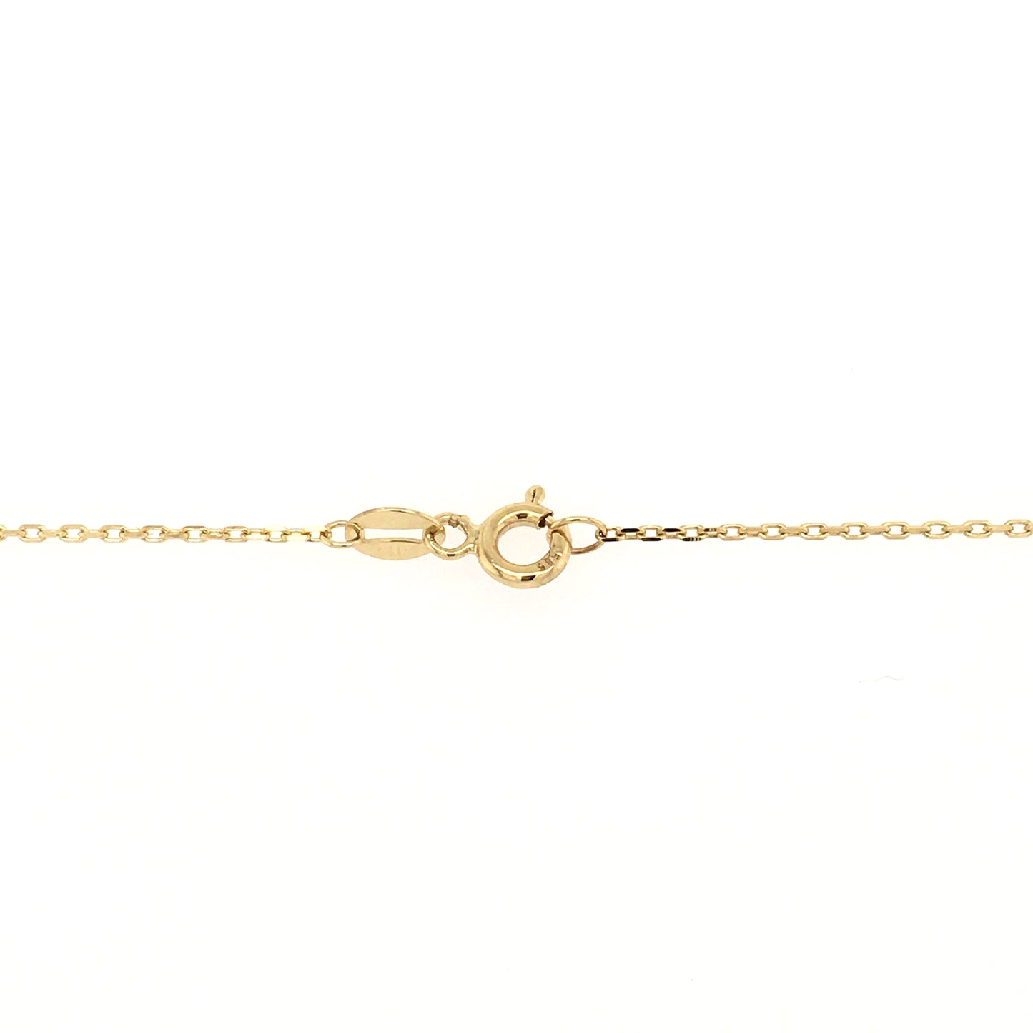 Single Small Scapular Medal on Pearl Necklace 14 Karat Yellow Gold