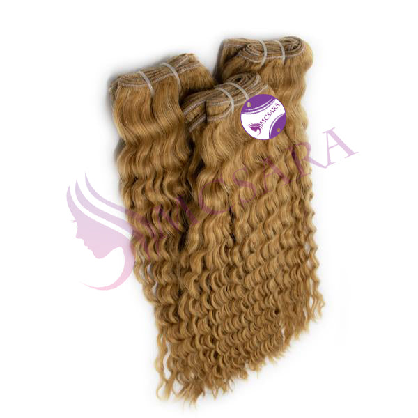 Weave Curly Double Drawn Hair Blonde Color A Mcsara Hair