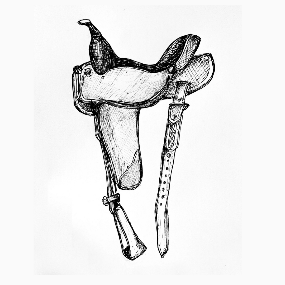 saddle drawing