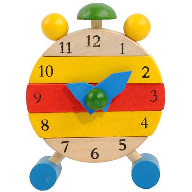 wooden clock toy