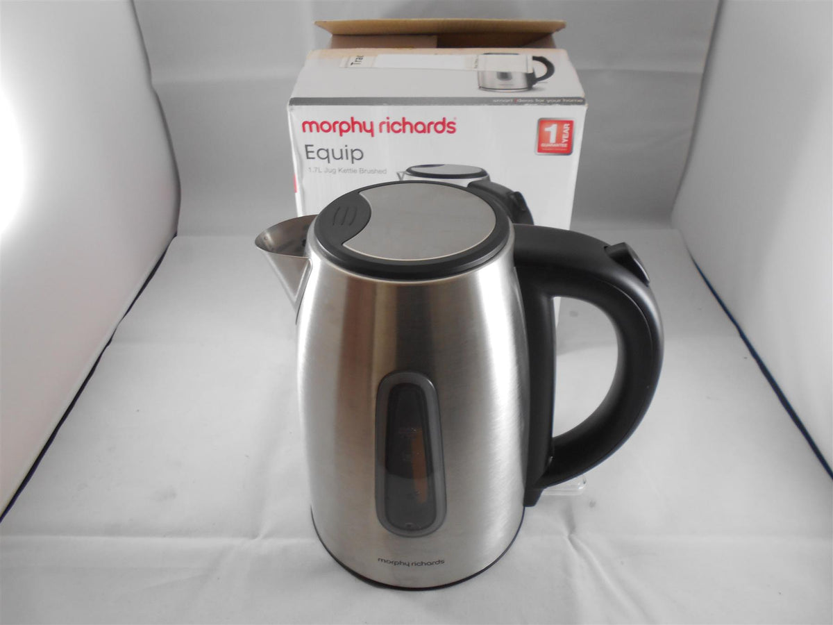 morphy richards brushed stainless steel equip jug kettle