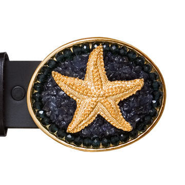 Gold Charm Iolite Starfish Buckle