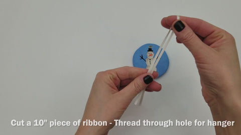 Cut Ribbon and Thread Through Ornament
