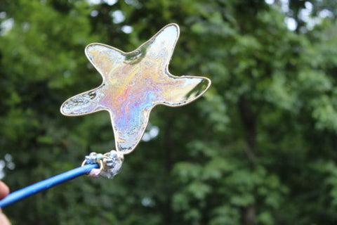Bubble forming in DIY bubble wand 