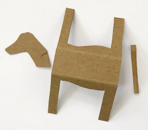 Cardboard cutout of dog