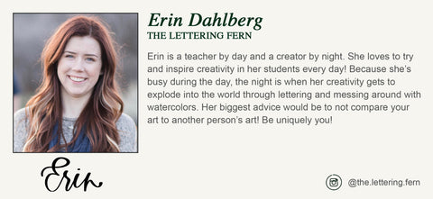 Artist Biography - Erin Dahlberg - The Lettering Fern