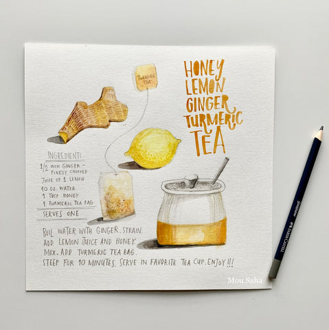 Ingredient sketch and Goldfaber Color Pencil