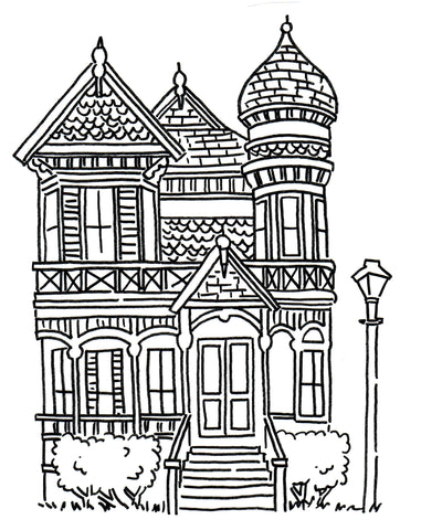 Haunted House Outline
