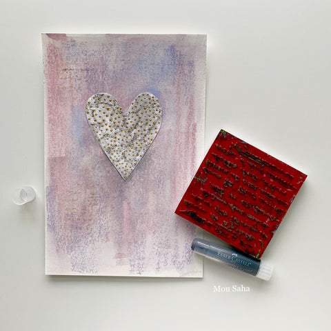 Valentine's Day card with Gelatos and Stamp