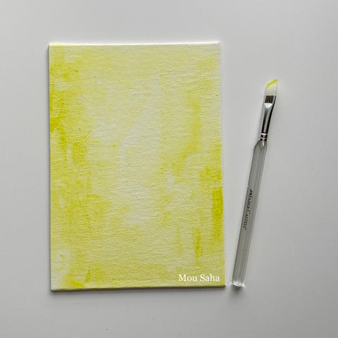 Canvas with paintbrush 