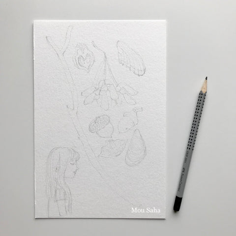 Grip Graphite Pencil Sketch