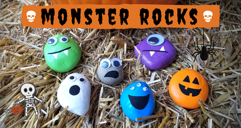 Monster Face Rock Craft for Kids