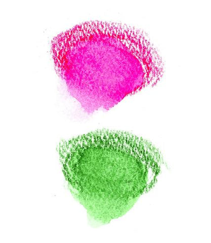 Pink and green color swatches