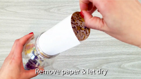 Remove paper and let dry